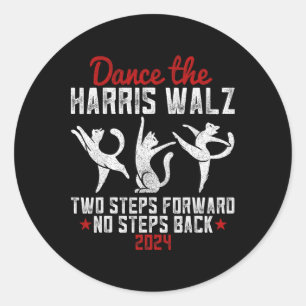 Sticker Rond Dancing Chat Lady Kamala