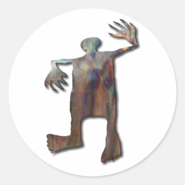 Sticker Rond Dancing Man cuivre (Devant)