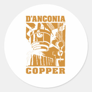 Sticker Rond d'Anconia Copper / Logo en cuivre