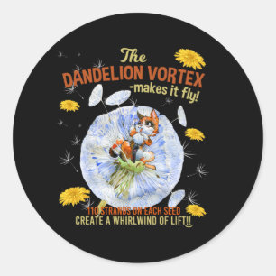 Sticker Rond Dandelion Flowers - Science Seed Facts