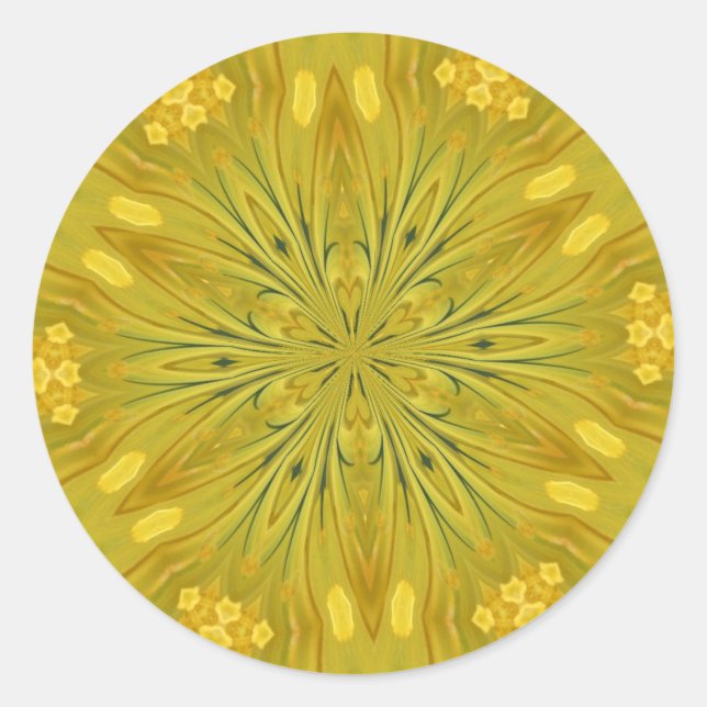 Sticker Rond Dandelion Kaleidoscope (Devant)
