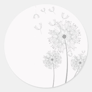 Sticker Rond Dandelion pure florale moderne