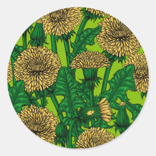 Sticker Rond Dandelions