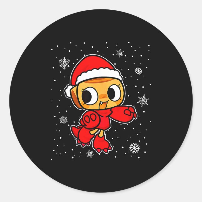 Sticker Rond Dandy Christmas Toons World Shelly Toon Boys Kids  (Devant)