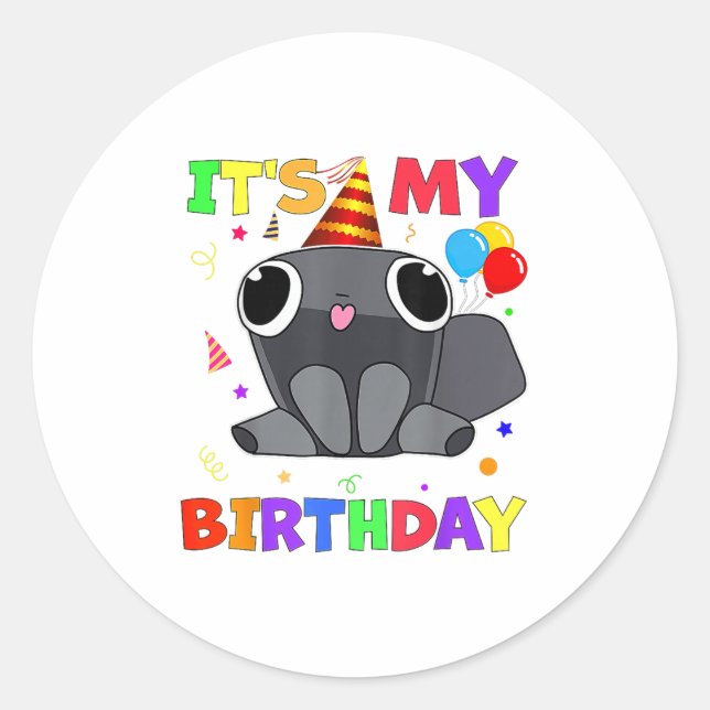Sticker Rond Dandys Pebble Monde Décoration Anniversaire Pour E (Devant)