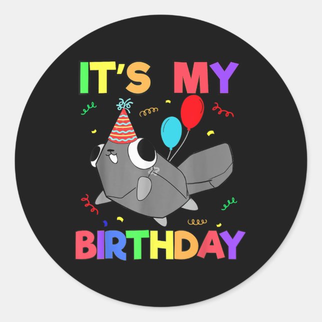 Sticker Rond Dandys World Pebble Décoration Anniversaire Pour E (Devant)