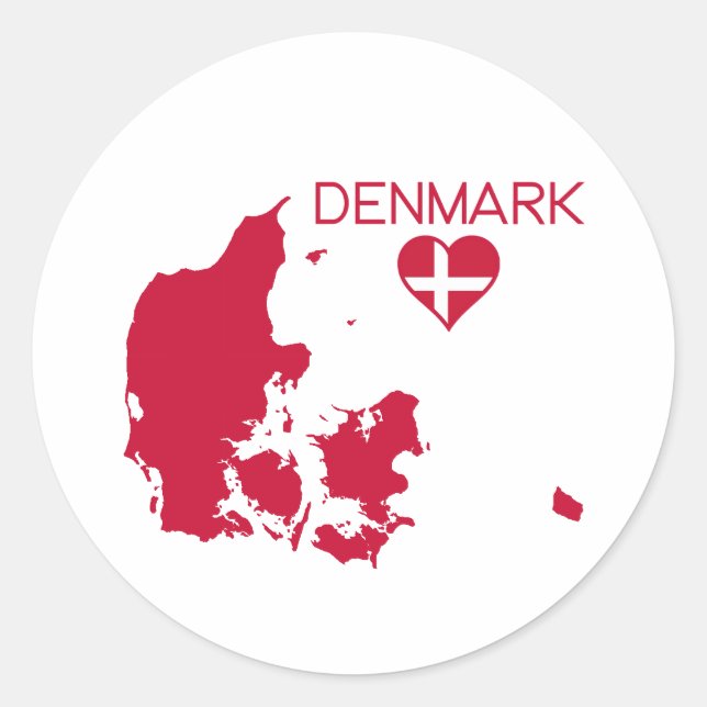 Sticker Rond Danemark (Devant)