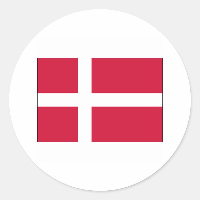 Sticker Rond Danemark FLAG International (Devant)
