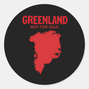 Sticker Rond Danemark Le Groenland n'est pas à vendre - Anti Tr