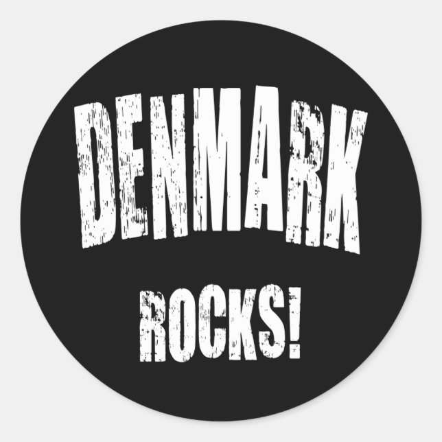 Sticker Rond Danemark Rocks ! (Devant)