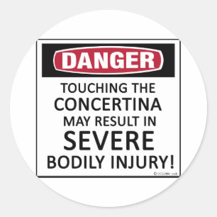 Sticker Rond Danger Concertina