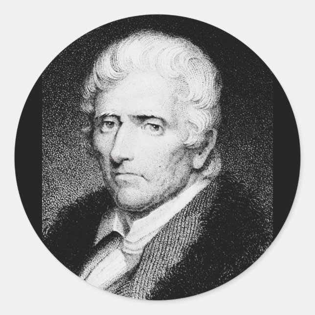 Sticker Rond Daniel Boone ~ American Pioneer / Frontiersman (Devant)