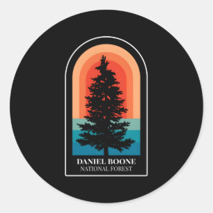 Sticker Rond Daniel Boone Forêt nationale Kentucky Randonnée