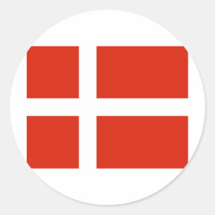 Sticker Rond Dannebrog; Drapeau officiel du Danemark