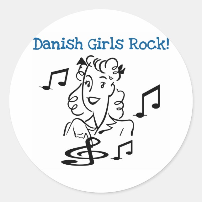 Sticker Rond Danoise Girls Rock (Devant)