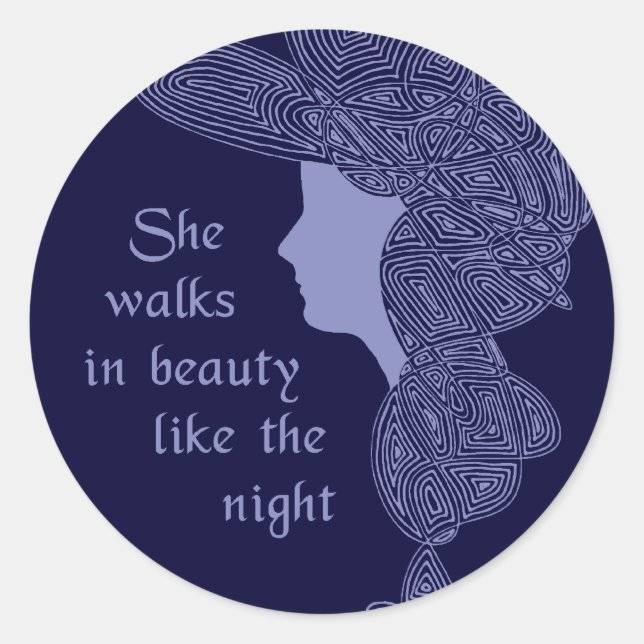 Sticker Rond Dans la Beauté (Devant)