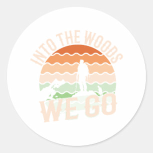 Sticker Rond Dans la forêt nous allons