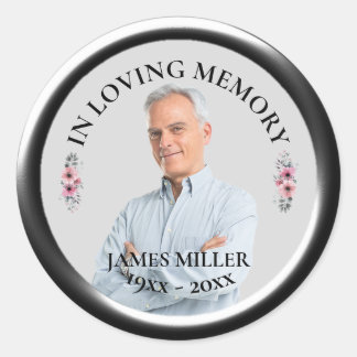 Sticker Rond DANS L'AMOUR MÉMOIRE. Personnaliser l'autocollant
