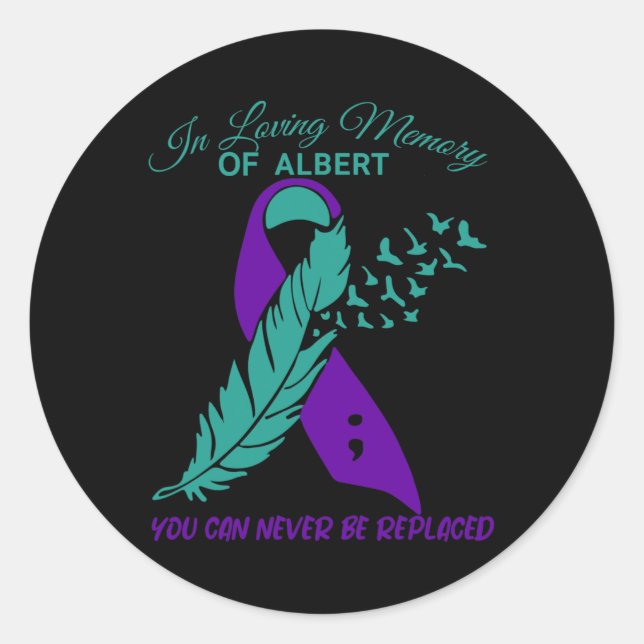 Sticker Rond Dans l'amour Mémoire Prévention Suicide (Devant)