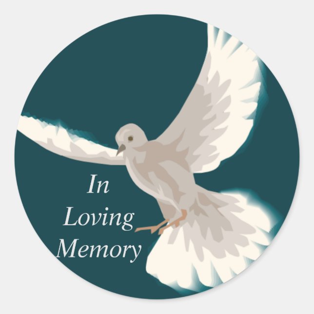 Sticker Rond Dans l'amour Memory Dove (Devant)