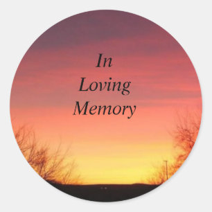 Sticker Rond Dans le coucher de soleil sur la mémoire amoureus