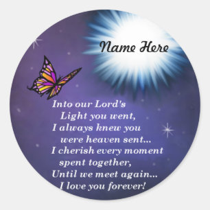 Sticker Rond Dans Le Papillon Léger