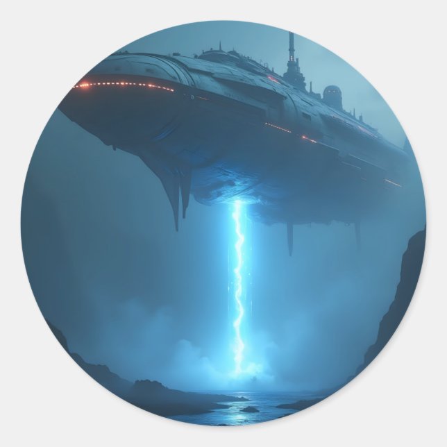 Sticker Rond Dans le vide -  (Devant)