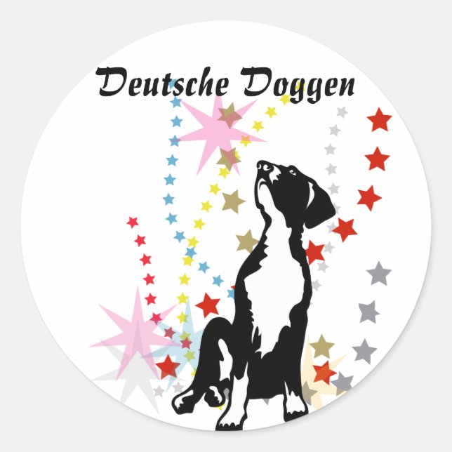 Sticker Rond Dans les étoiles (Devant)