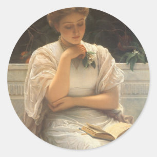 Sticker Rond Dans l'Orangerie par Charles Edward Perugini