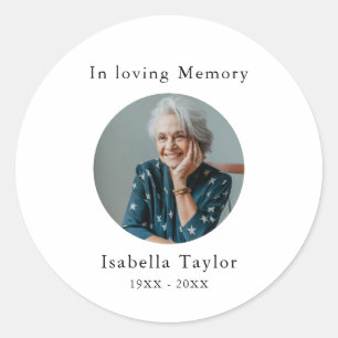 Sticker Rond Dans Love Memory Funeral Photo