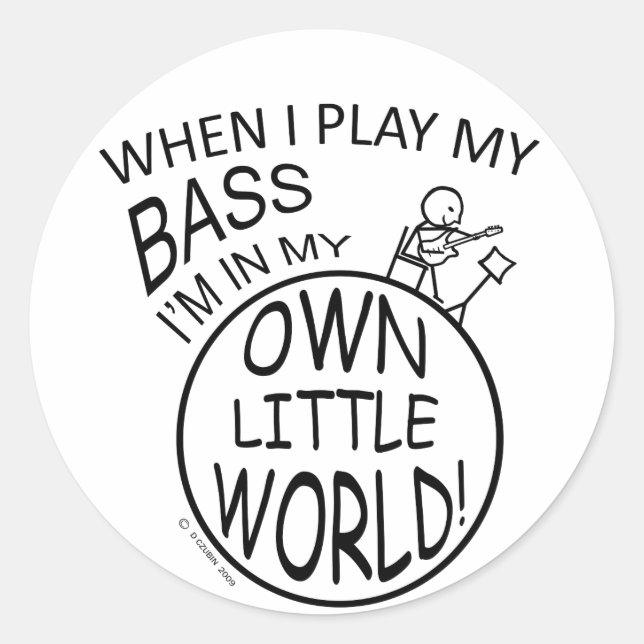 Sticker Rond Dans Ma Petite Basse Monde (Devant)