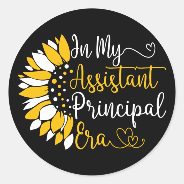 Sticker Rond Dans Mon Assistant Principal Era School Enseignant (Devant)