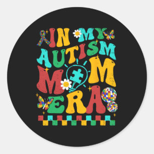 Sticker Rond Dans Mon Autisme Maman Era Puzzle Super Pièce Retr