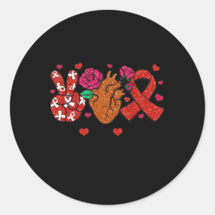 Sticker Rond Dans Mon Coeur Guerrier Époque Maladie cardiaque N