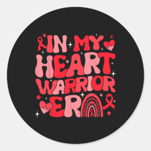 Sticker Rond Dans Mon Coeur L'Ère Guerrier Le Ruban Rouge Malad