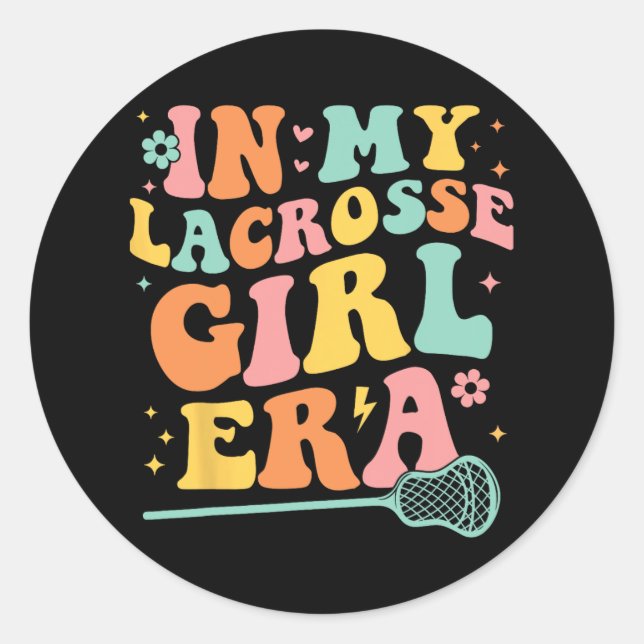 Sticker Rond Dans Mon Époque Fille De Crosse Super Fille De Cro (Devant)