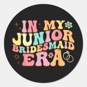 Sticker Rond Dans Mon Époque Jeune Femme D'Accueil Super Épouse