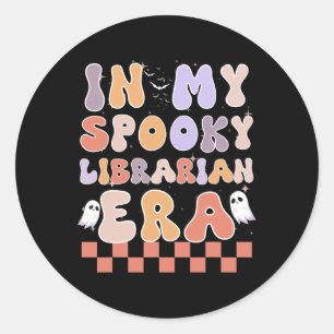 Sticker Rond Dans mon ère de bibliothèque Éffrayante Ghost Hall