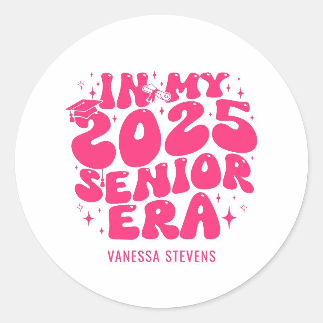 Sticker Rond Dans Mon Ère de Terminale 2025  (Devant)