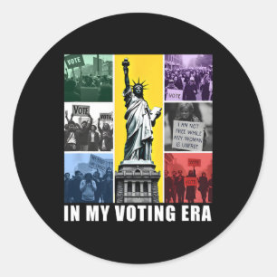 Sticker Rond Dans Mon Ère De Vote Harris Wheimer Élection Prési