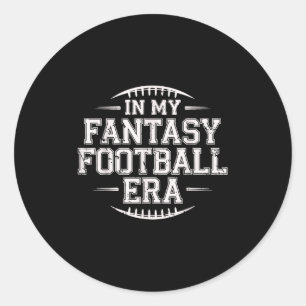 Sticker Rond Dans Mon Ère Fantastique de Football Rétro Groovy