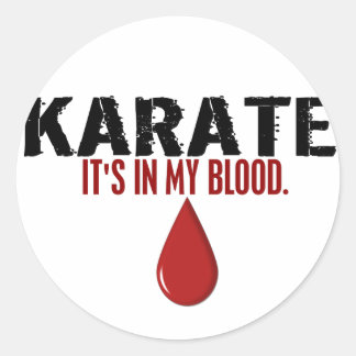Sticker Rond Dans mon KARATE de sang