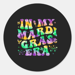 Sticker Rond Dans Mon Mardi Gras Era Festival Super Carnaval Pa