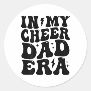 Sticker Rond Dans Mon Père Cheer Era Cheerled Footbyll Cheerlea