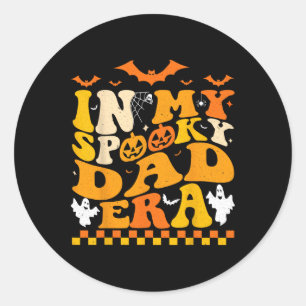 Sticker Rond Dans Mon Père Éffrayant Era Halloween Funny Père