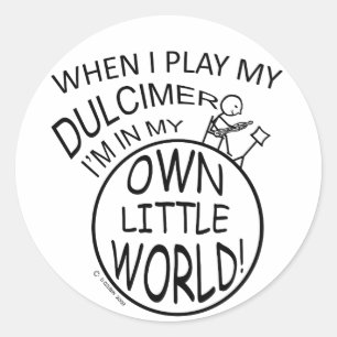 Sticker Rond Dans Mon Petit Monde Dulcimer