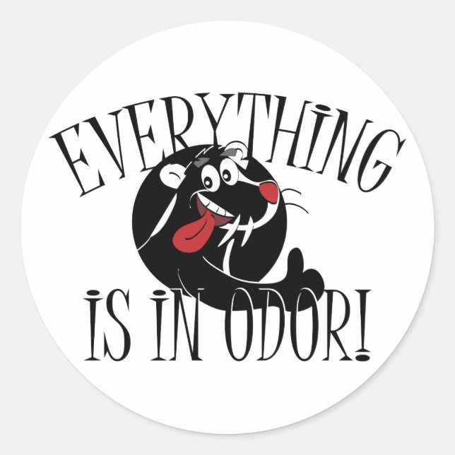 Sticker Rond Dans Odor Skunk (Devant)