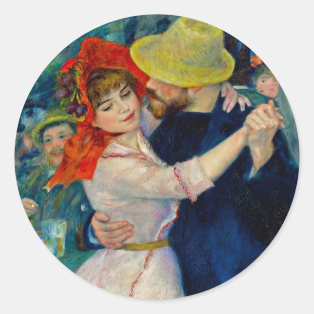 Sticker Rond Danse à Bougival Pierre Renoir (Devant)