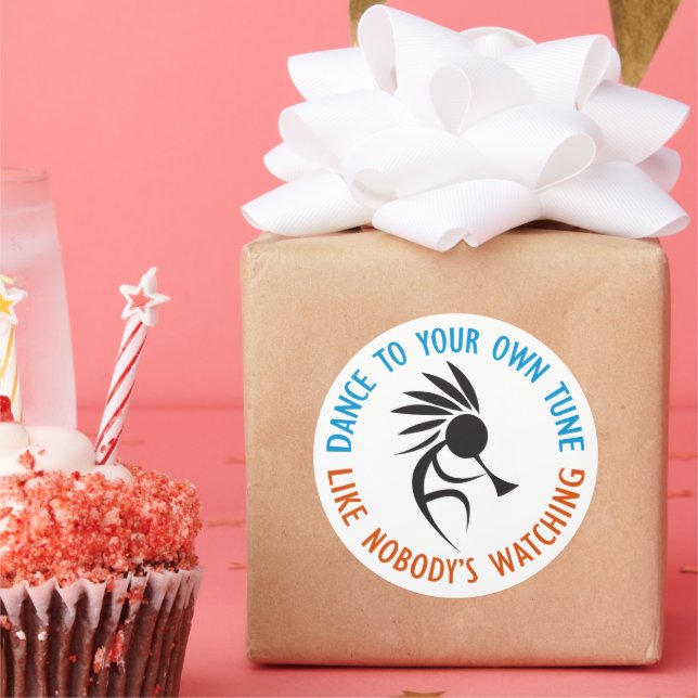 Sticker Rond Danse à sa propre tonalité (Fête)