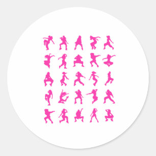 STICKER ROND DANSE DANSE DANSE